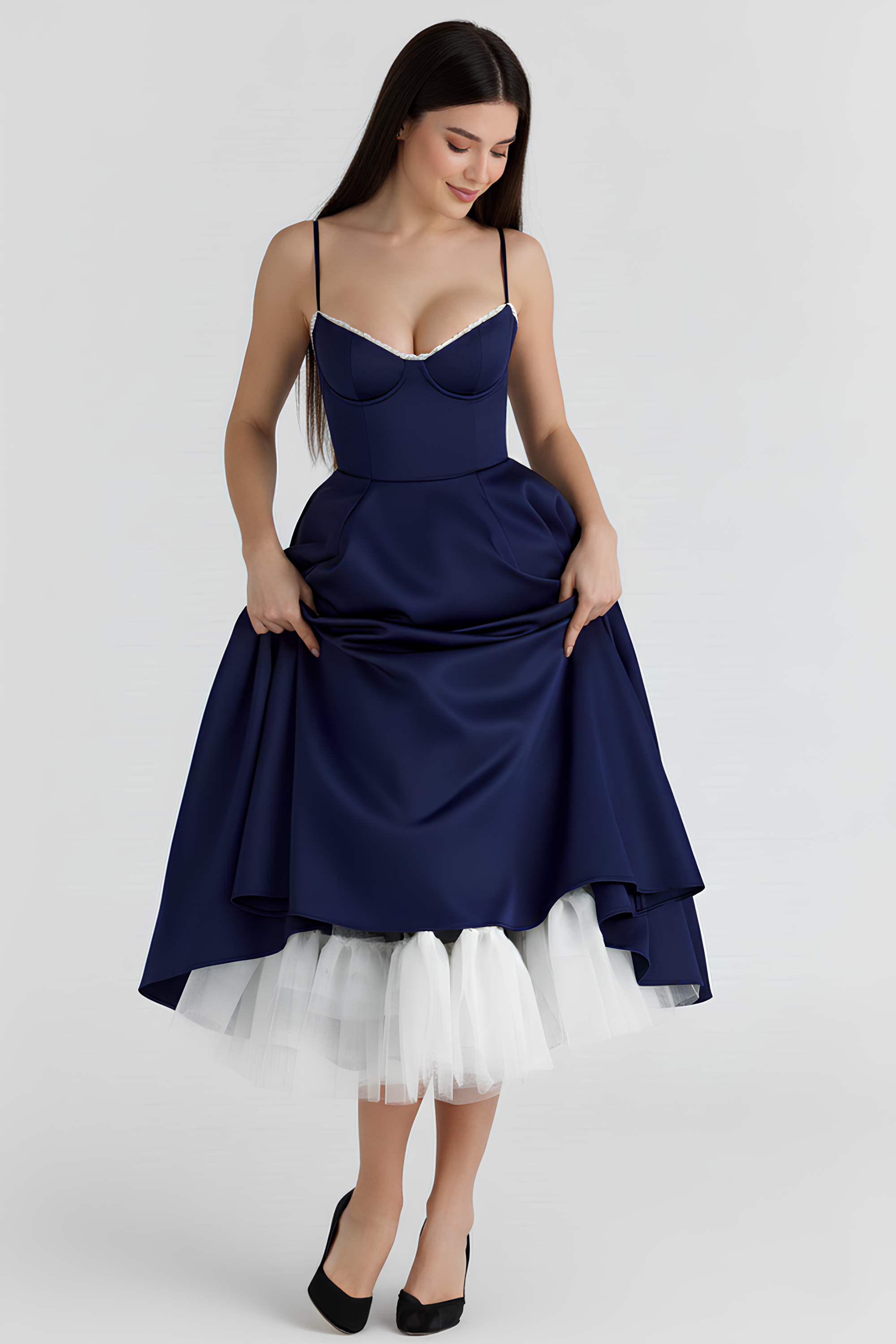 Cloe Midi Dress - Double Layer