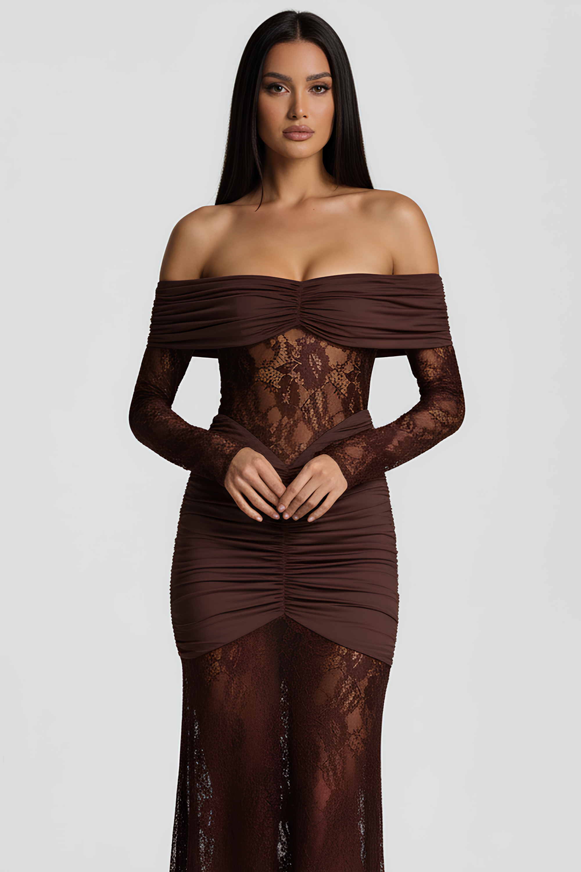 Karla Long Lace Dress