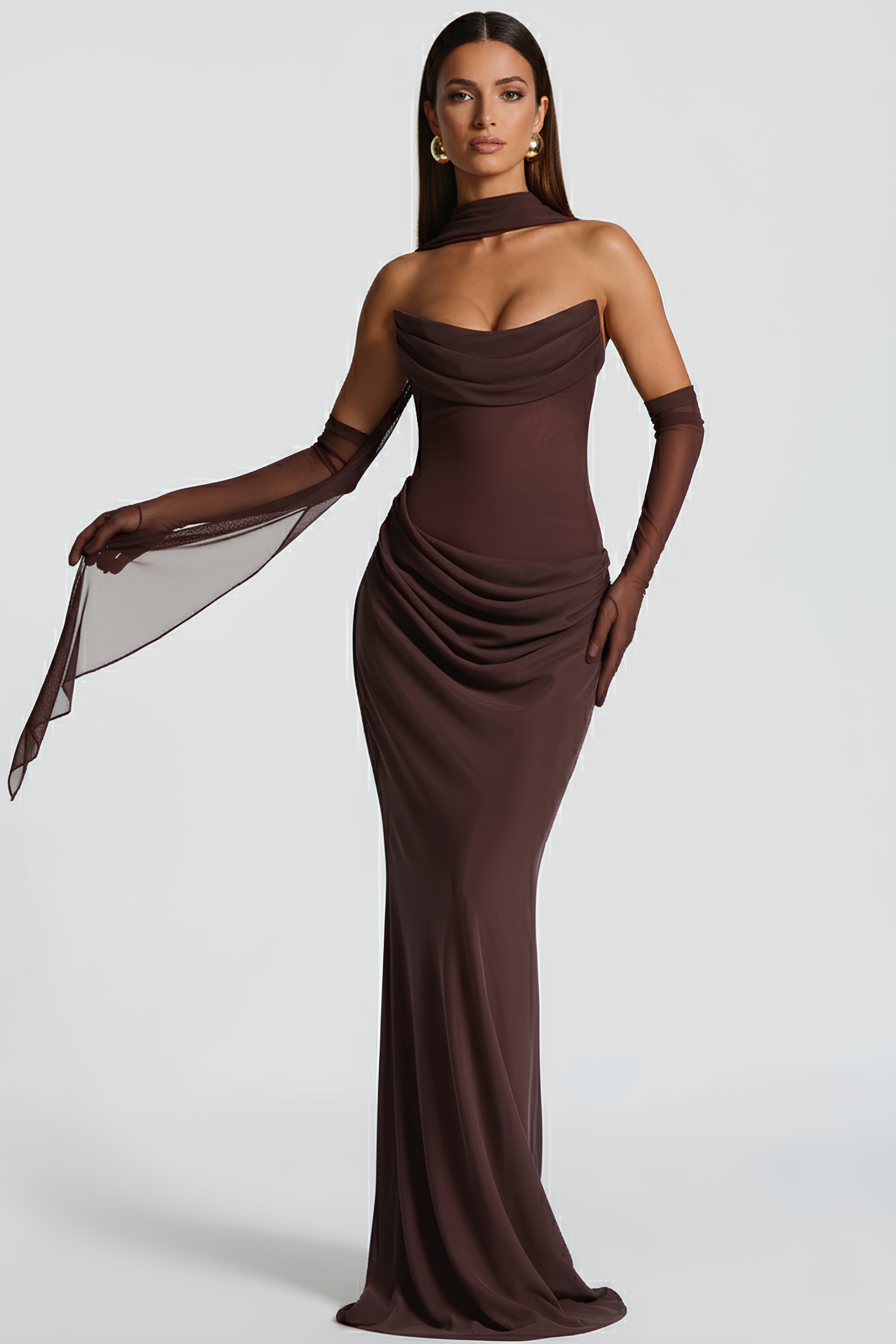 Alessia Long Bustier Dress