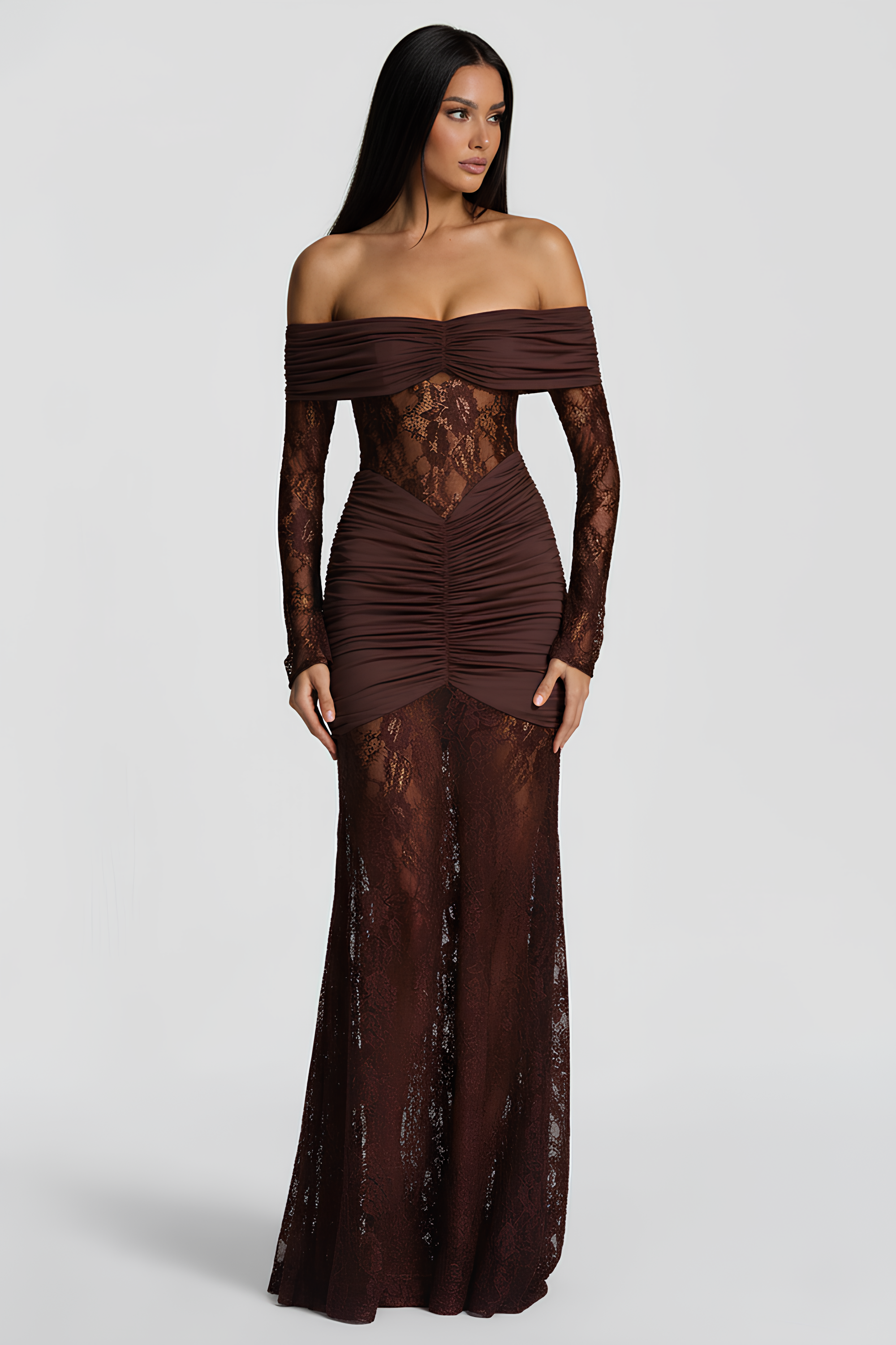 Karla Long Lace Dress